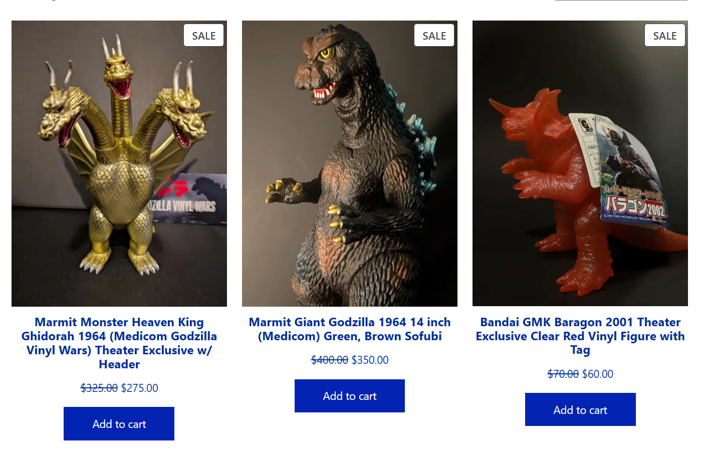 Marmit Giant Godzilla, King Ghidorah, More Hit Skreeonk Shop!
